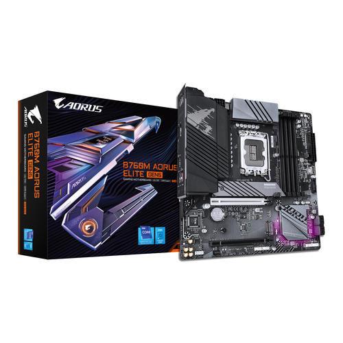 Tarjeta Madre AORUS B760M ELITE GEN5, Micro-ATX, LGA 1700, Intel B760, 256GB DDR5, HDMI/DP para Intel