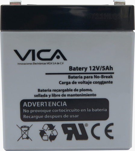 Miniatura 2 de Bateria para UPS Vica 12V/5AH Plomo, 12 V, 5 Ah, Gris