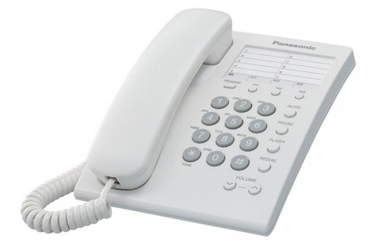 Teléfono Panasonic KX-TS550MEW Identificador de llamadas, Blanco