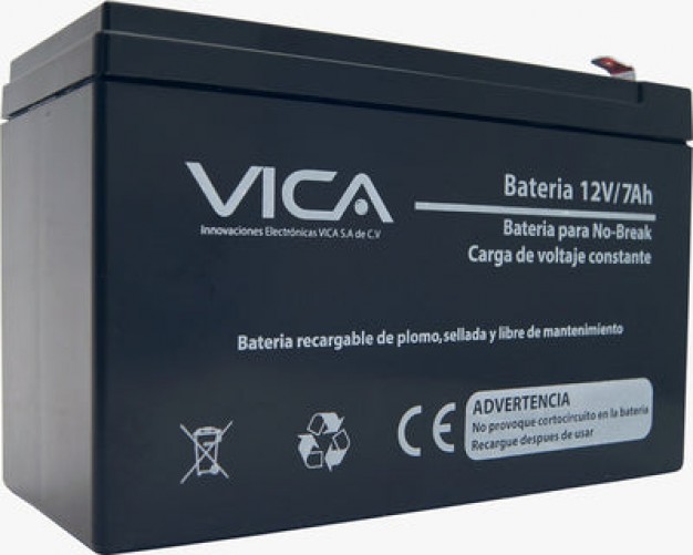 Bateria para UPS Vica 12V / 7AH Plomo ácido, 12 V, 7 Ah, Negro