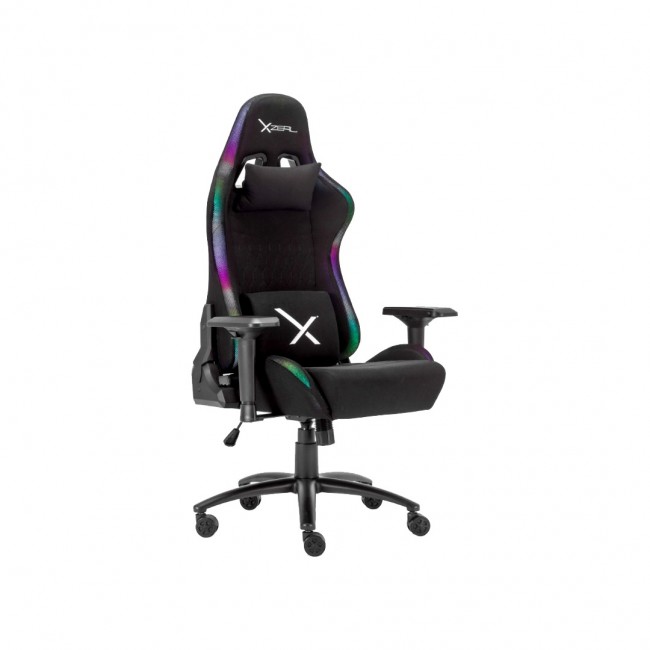 Miniatura 3 de Silla Gamer Deportiva XZEAL XZ20 Ergonomica, Reclinable, Piston c3, Acero, Soporte Lumbar Azul/Negro