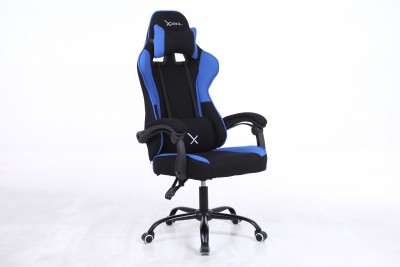 Miniatura 2 de Silla Gamer Deportiva XZEAL XZ20 Ergonomica, Reclinable, Piston c3, Acero, Soporte Lumbar Azul/Negro