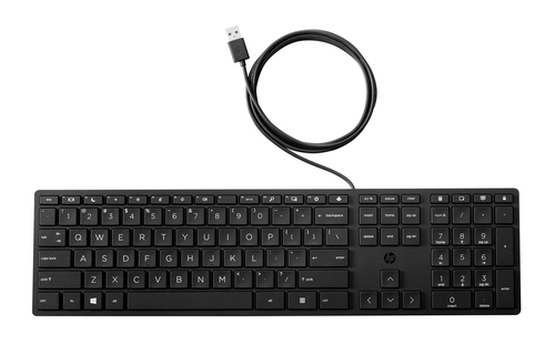 Teclado HP 320K, Alambrico, USB, Ingles, Negro