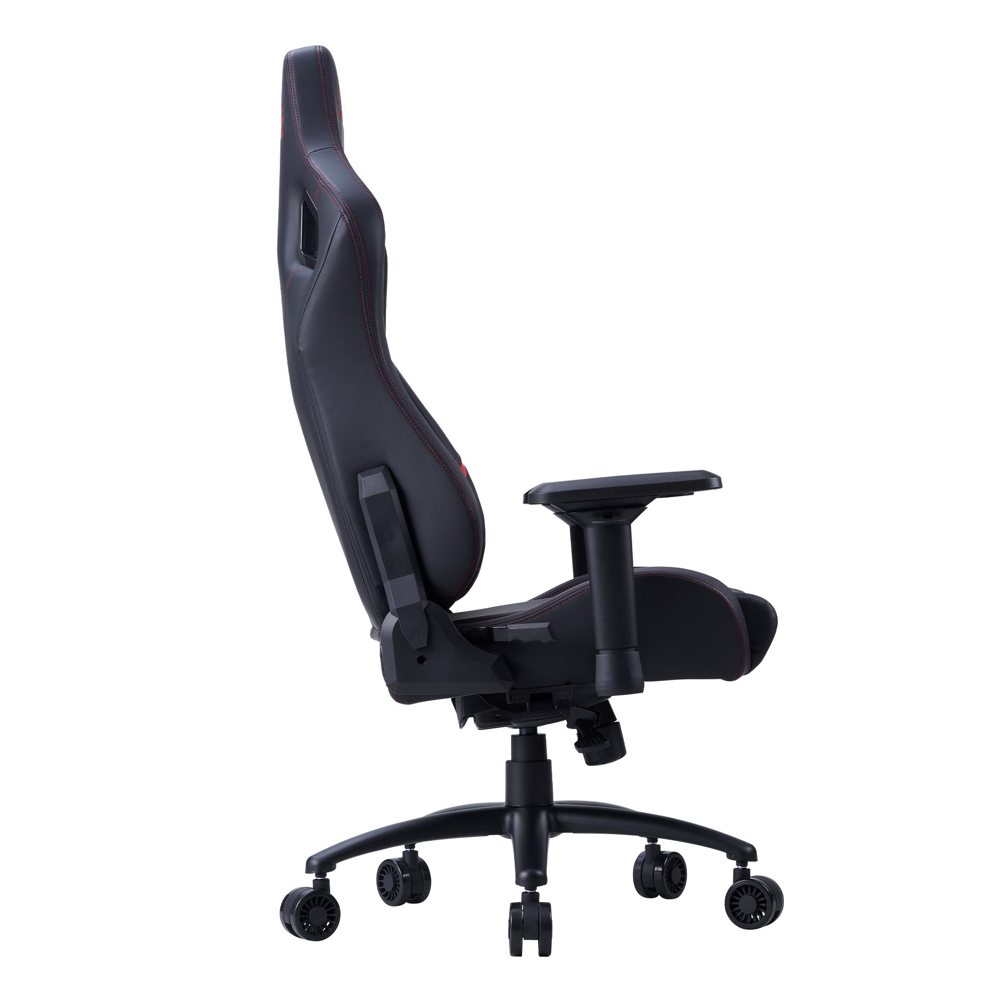 Miniatura 4 de Silla Gamer XPG Nexus, Cuero Sintetico, Reclinable 155°, Reposabrazos 4D, Soporte Lumbar Dinamico, Piston de gas C4, Soporta 125 kg, Negro/Rojo