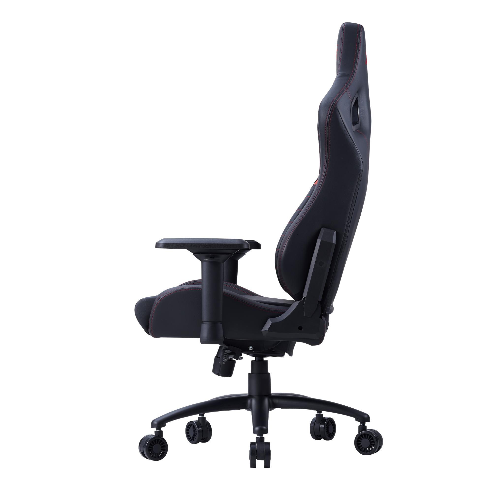 Miniatura 5 de Silla Gamer XPG Nexus, Cuero Sintetico, Reclinable 155°, Reposabrazos 4D, Soporte Lumbar Dinamico, Piston de gas C4, Soporta 125 kg, Negro/Rojo
