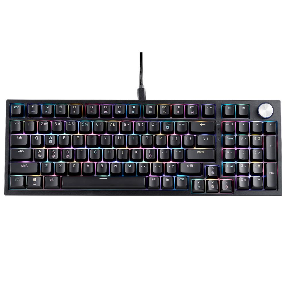 Teclado Gamer XPG Sorcerer, Compacto 96%, Mecanico, XPG Red Switch, RGB, Alambrico, Ingles, Negro