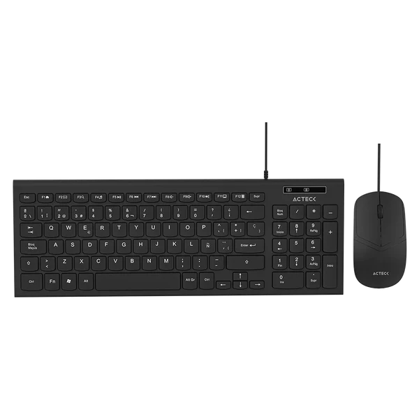 Kit de Teclado Y mouse Inalambrico Acteck 2 en 1 , Creator Compact MK235, Negro