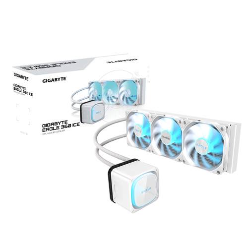 SIstema De Enfriamiento liquido GIGABYTE EAGLE 360 ICE 3 X 12 cm, 2000 RPM, Blanco