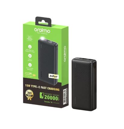 Miniatura 3 de Power Bank Oraimo Traveler 15 OPB-1201P, 15W, 20000 mAh, 2xUSB-A/1xUSB-C/1xMicro-USb, Negro