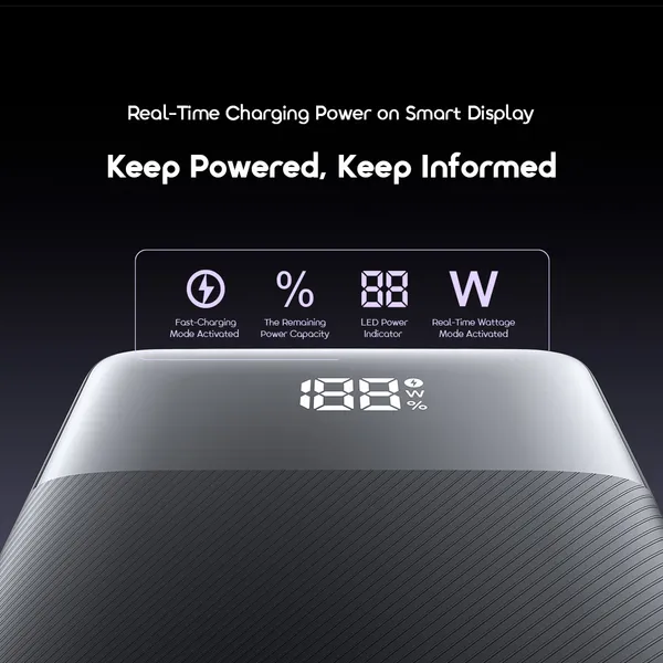 Miniatura 4 de Power Bank Oraimo PowerNova QF1 OPB-7270Q, 22.5W, 27000mAh, digital, 2xUSB-A/1xUSB-C, Negro