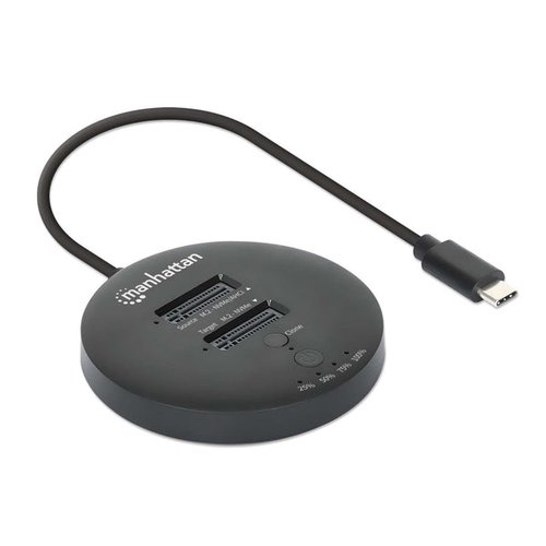 Miniatura 4 de Docking y Clonador de SSD M.2 NVMe de Manhattan, Velocidad 10 Gbps, Interfaz USB-C, Duplica datos sin PC.