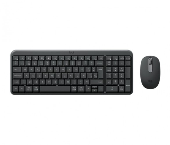 Kit Teclado y Mouse Logitech MK250 Compact Bluetooth Wireless Combo Inalámbrico, 1000 DPI, Grafito