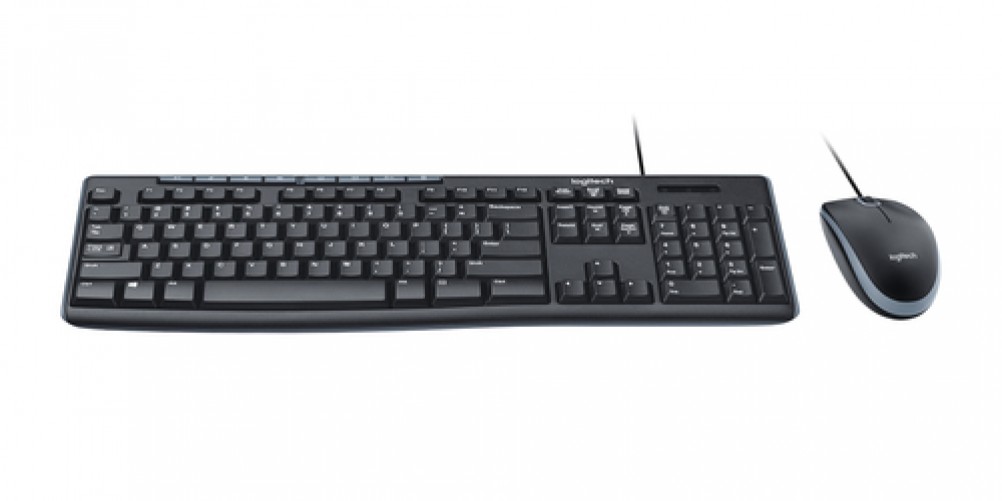 Kit Teclado y Mouse Logitech 920-002716 USB, Alámbrico, 1000 DPI, Negro