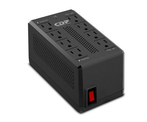 Regulador CDP RAVR1408 1.41 kVA / 700 W, Entrada 85 V, 8 salidas AC, Negro