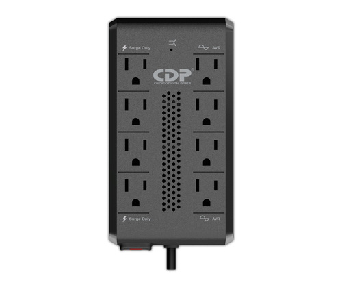 Miniatura 2 de Regulador CDP RAVR1408 1.41 kVA / 700 W, Entrada 85 V, 8 salidas AC, Negro