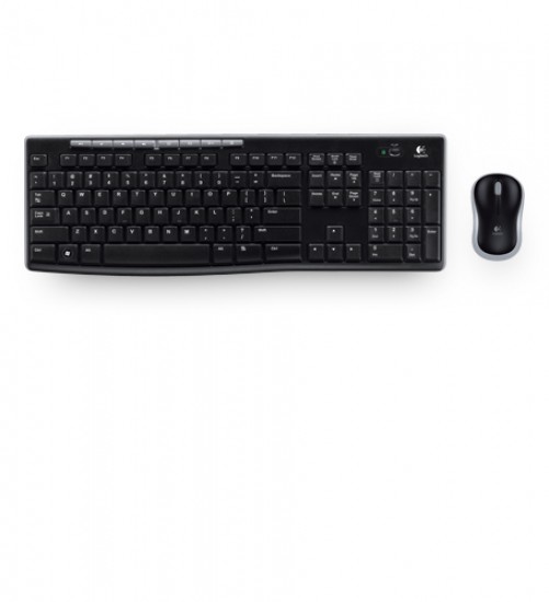 Teclado Inalámbrico Logitech MK270 Español, Tamaño completo (100%), 10 m, Teclado numérico, Negro