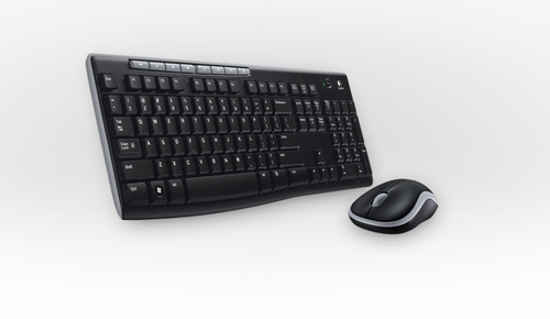 Miniatura 3 de Teclado Inalámbrico Logitech MK270 Español, Tamaño completo (100%), 10 m, Teclado numérico, Negro