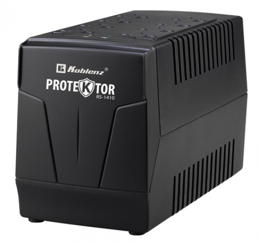 Regulador Koblenz RS-1410 1.41 kVA / 700 W, 8 salidas AC, Negro