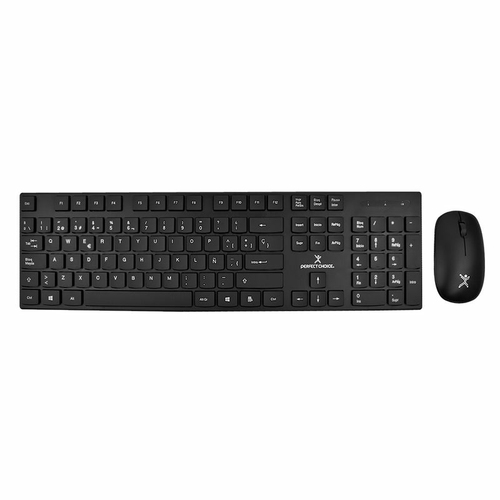 Teclado Inalámbrico Perfect Choice PC-201281 10 m, Teclado numérico, Negro