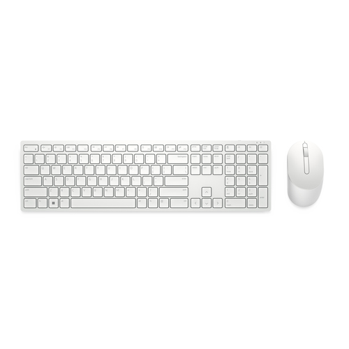 Teclado Inalámbrico DELL KM5221W Español, Tamaño completo (100%), 10 m, Teclado numérico, Blanco