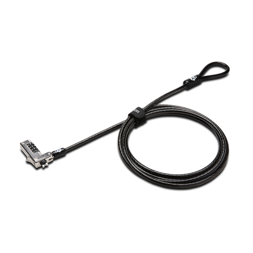 Cable antirrobo Kensington K60604WW-SP , Cerradura con combinación, Acero al carbón, Negro