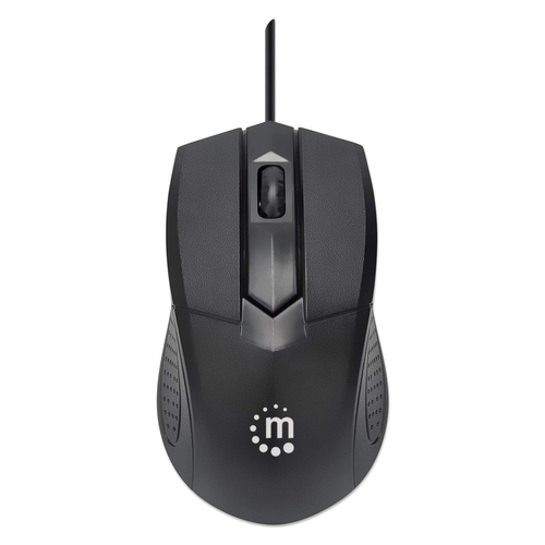 Miniatura 5 de Kit Teclado y Mouse Manhattan Juego de teclado y mouse óptico, cableados USB, Interruptor de membrana, Alámbrico, 1000 DPI, Negro